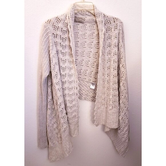 AllSaints Theo Short Off White Wrap Luxurious Knit Cardigan Size M/L 12-14 EUC - Picture 7 of 14